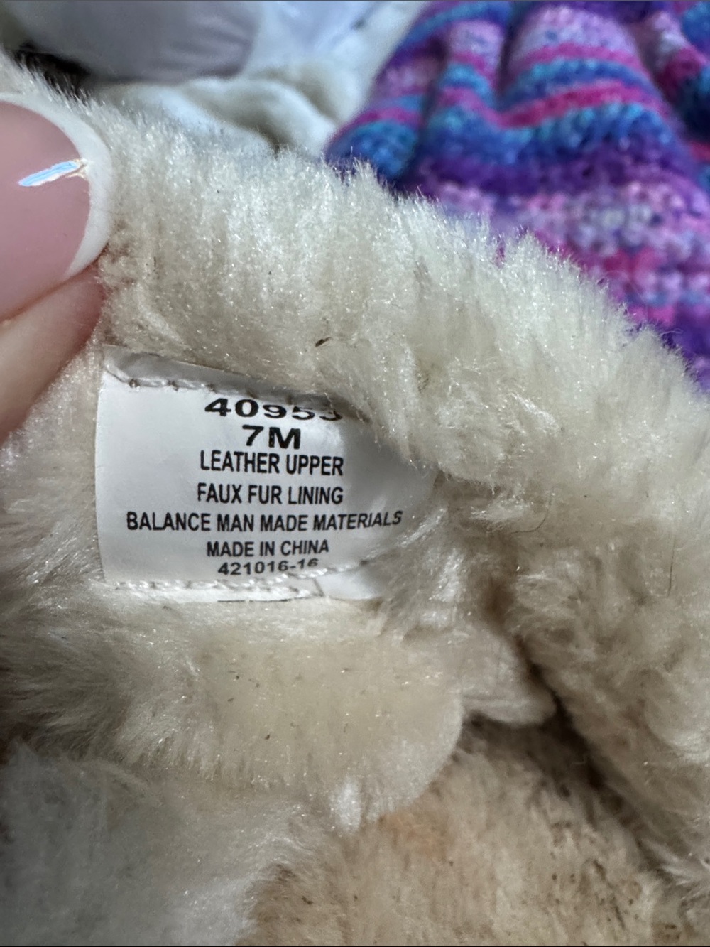 Minnetonka Beige Faux Fur Crossover Slide Slippers - Picture 5 of 5